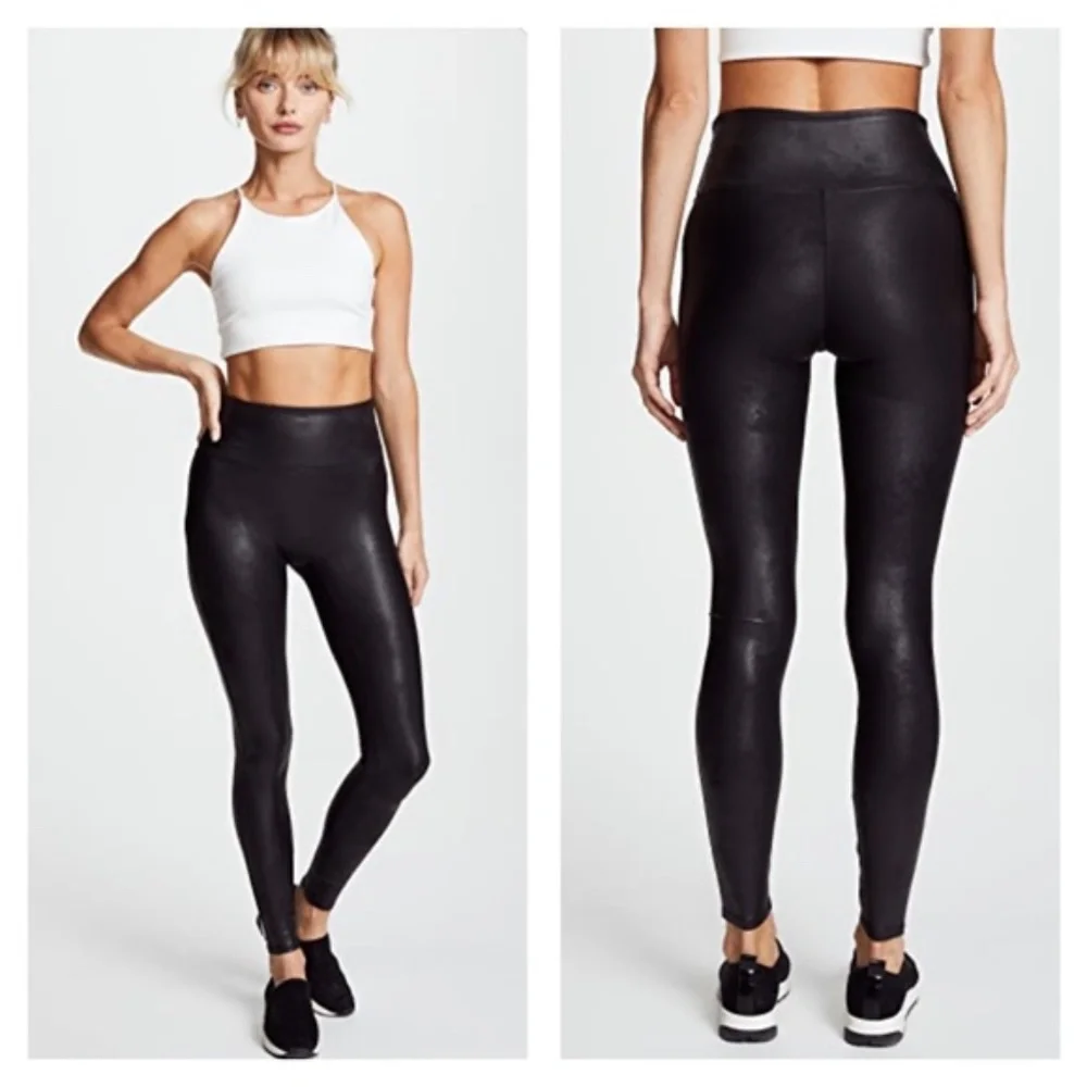 Spanx Faux Leather Legging Black NEW NWT M - Picture 5 of 7